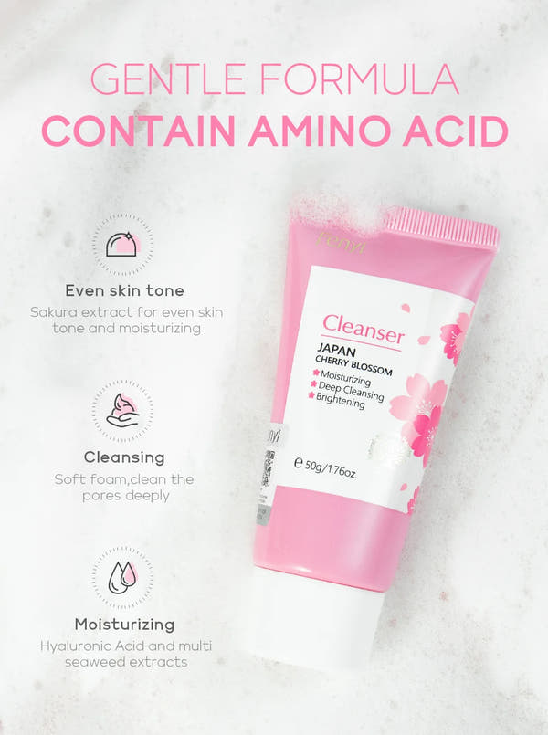 Cherry Blossom or Vitamin C Skincare Face Wash Foam Face