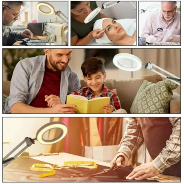 NEW Illuminated Magnifier USB 3 Colors LED Magnifying Glass for Soldering Iron Repair/Table Lamp/Skincare Beauty