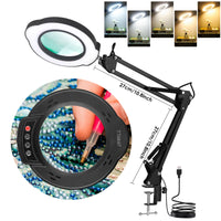 NEW Illuminated Magnifier USB 3 Colors LED Magnifying Glass for Soldering Iron Repair/Table Lamp/Skincare Beauty