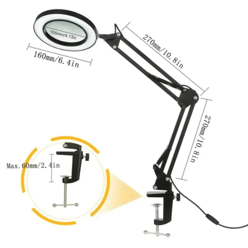 NEW Illuminated Magnifier USB 3 Colors LED Magnifying Glass for Soldering Iron Repair/Table Lamp/Skincare Beauty