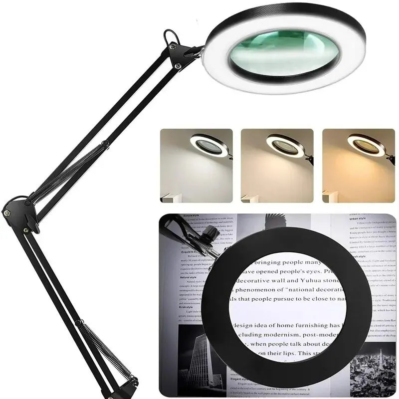 NEW Illuminated Magnifier USB 3 Colors LED Magnifying Glass for Soldering Iron Repair/Table Lamp/Skincare Beauty